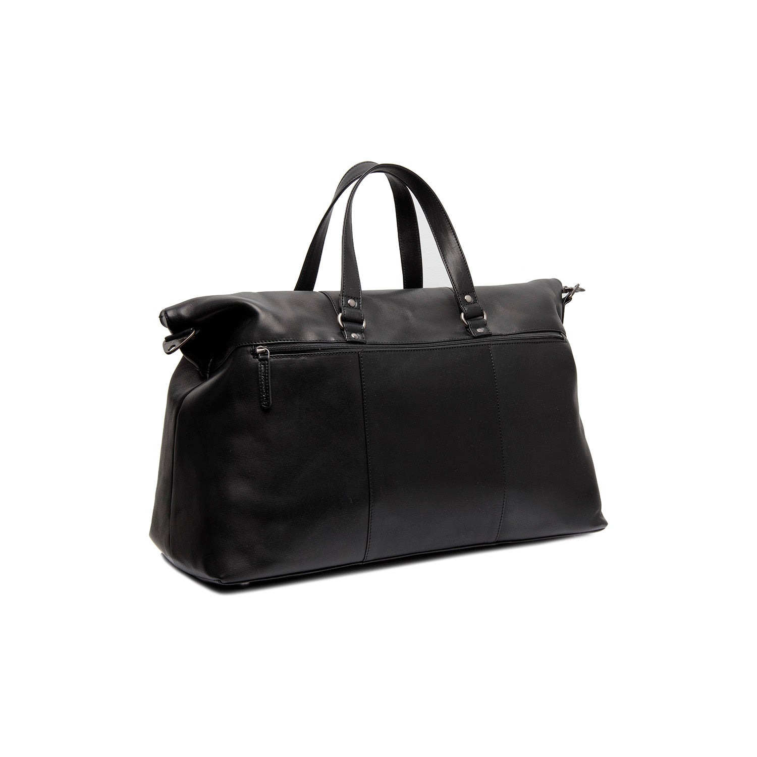 Black Leather Weekender Bag Lazio, detail view 5