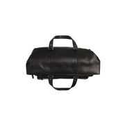 Black Leather Weekender Bag Lazio, product view 3