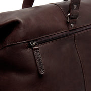 Brown Leather Weekender Bag Lazio, detail view 1