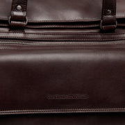 Brown Leather Weekender Bag Lazio, detail view 3