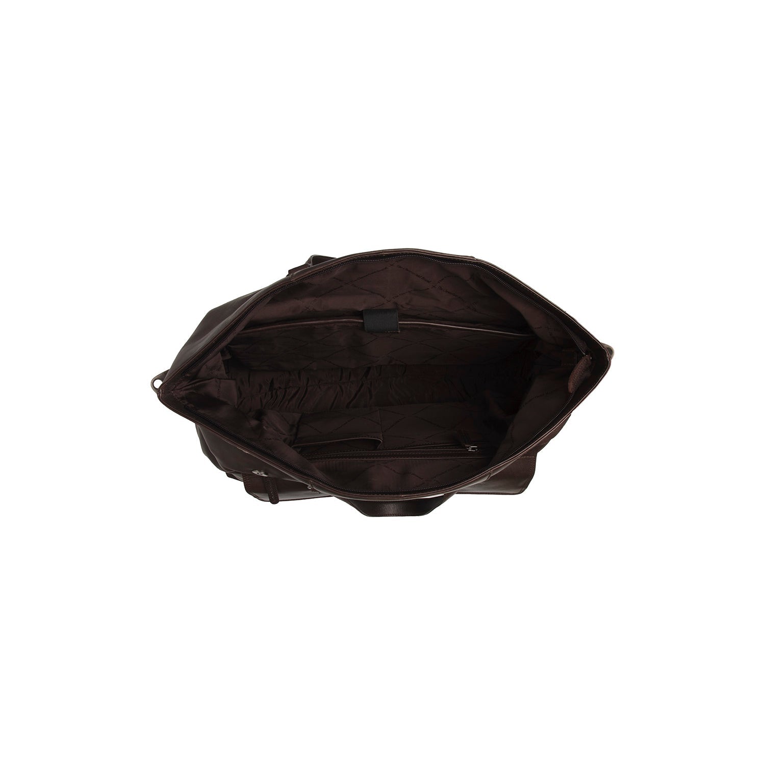 Brown Leather Weekender Bag Lazio, product view 3