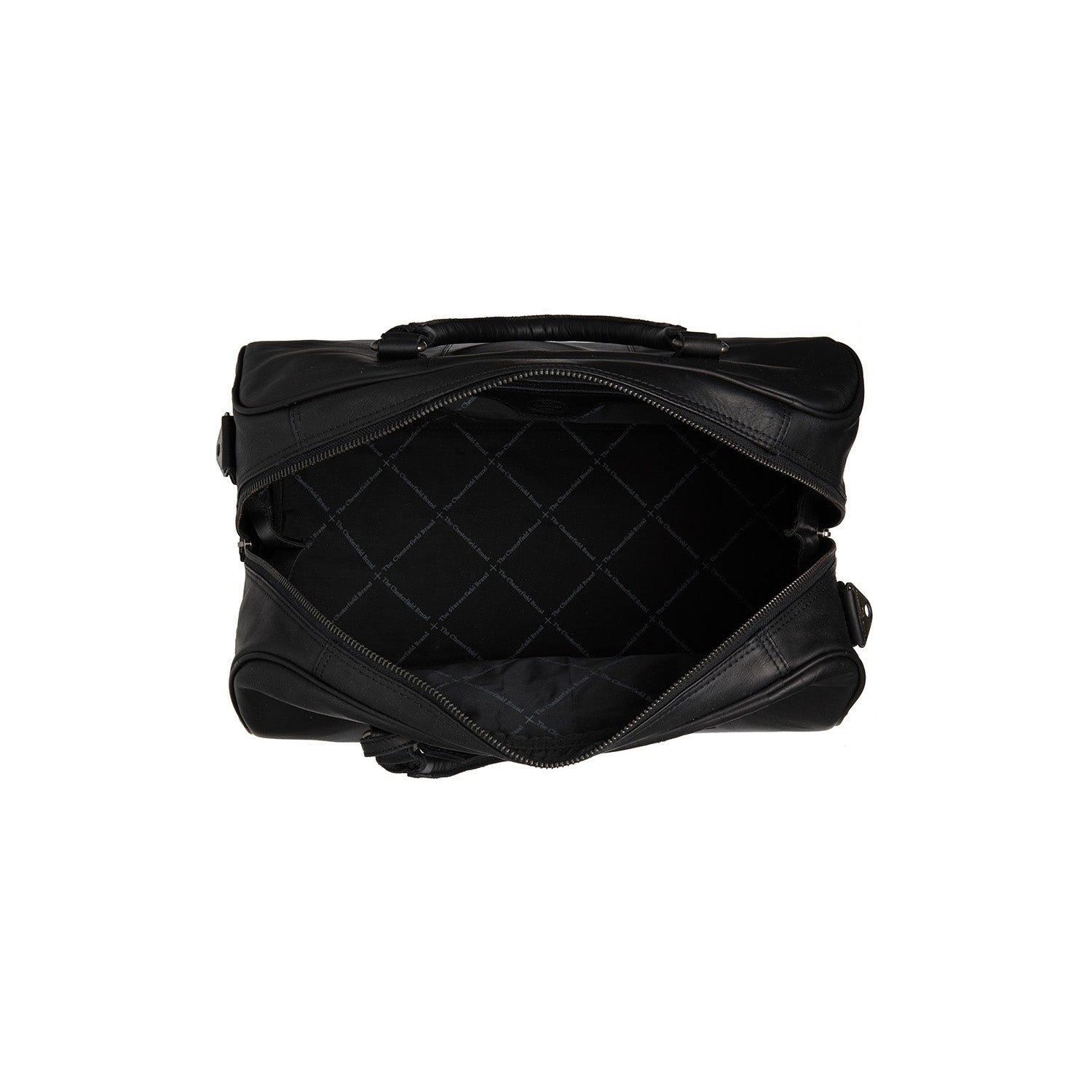 Black Leather Weekender Bag Liam, detail view 1