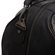 Black Leather Weekender Bag Liam, detail view 3