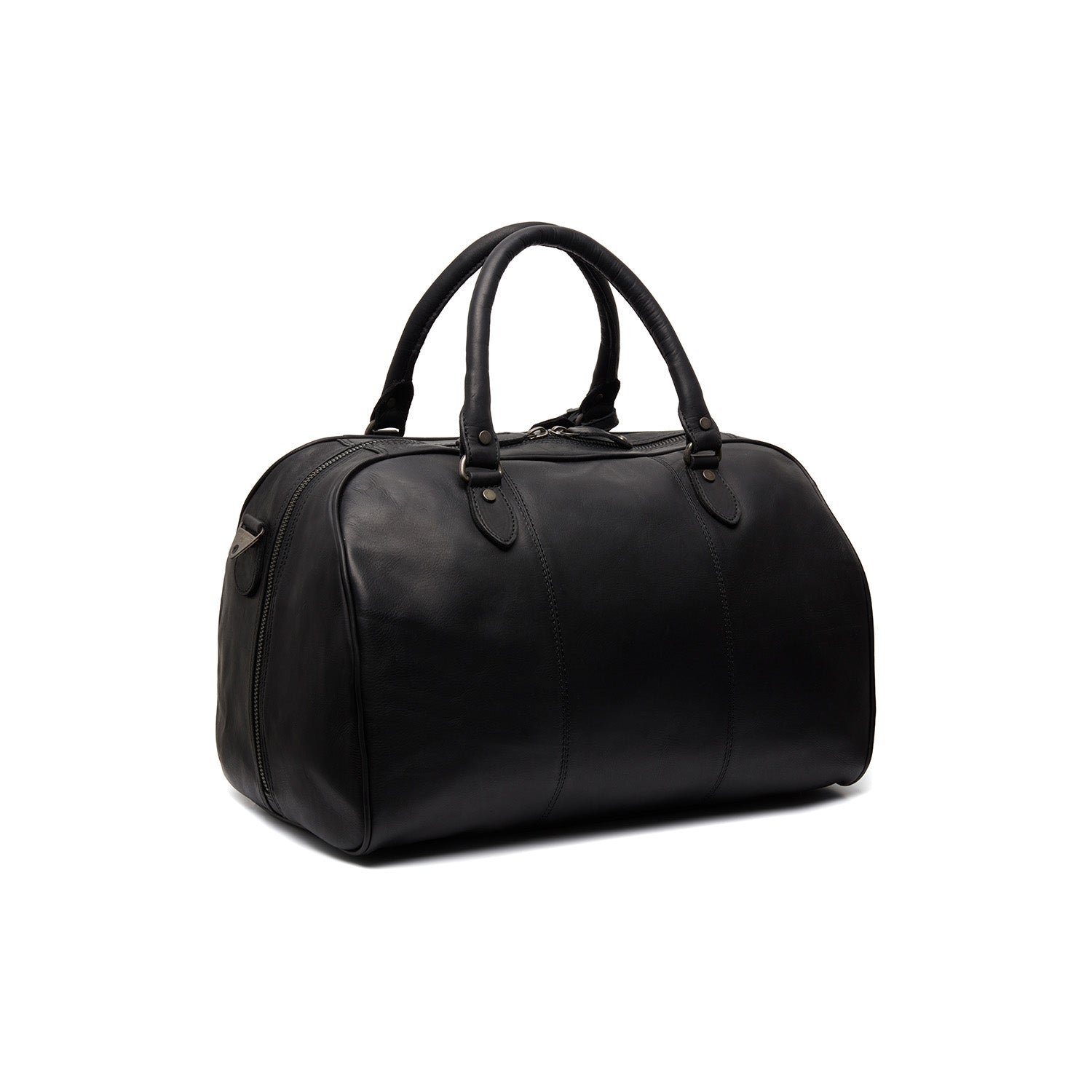 Black Leather Weekender Bag Liam, detail view 5