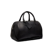 Black Leather Weekender Bag Liam, front view