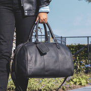 Black Leather Weekender Bag Liam, product view 2