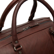 Brown Leather Weekender Bag Liam, detail view 1