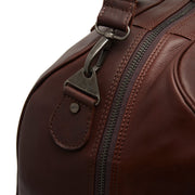 Brown Leather Weekender Bag Liam, detail view 3