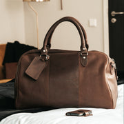 Brown Leather Weekender Bag Liam, product view 2