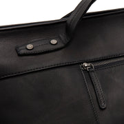 Black Leather Weekender Bag Mark, detail view 4
