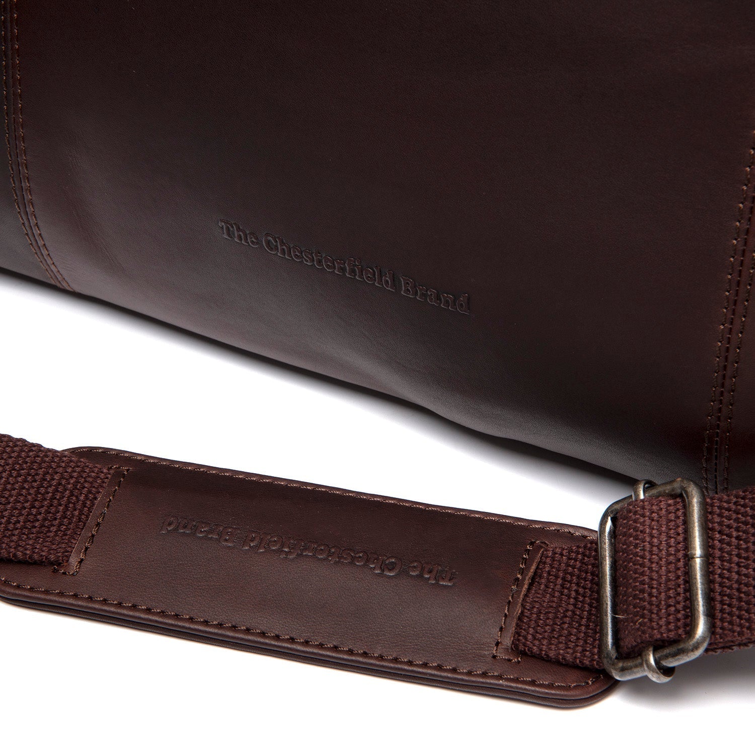 Brown Leather Weekender Bag Mark, detail view 3