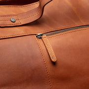 Cognac Leather Weekender Bag Mark, detail view 3