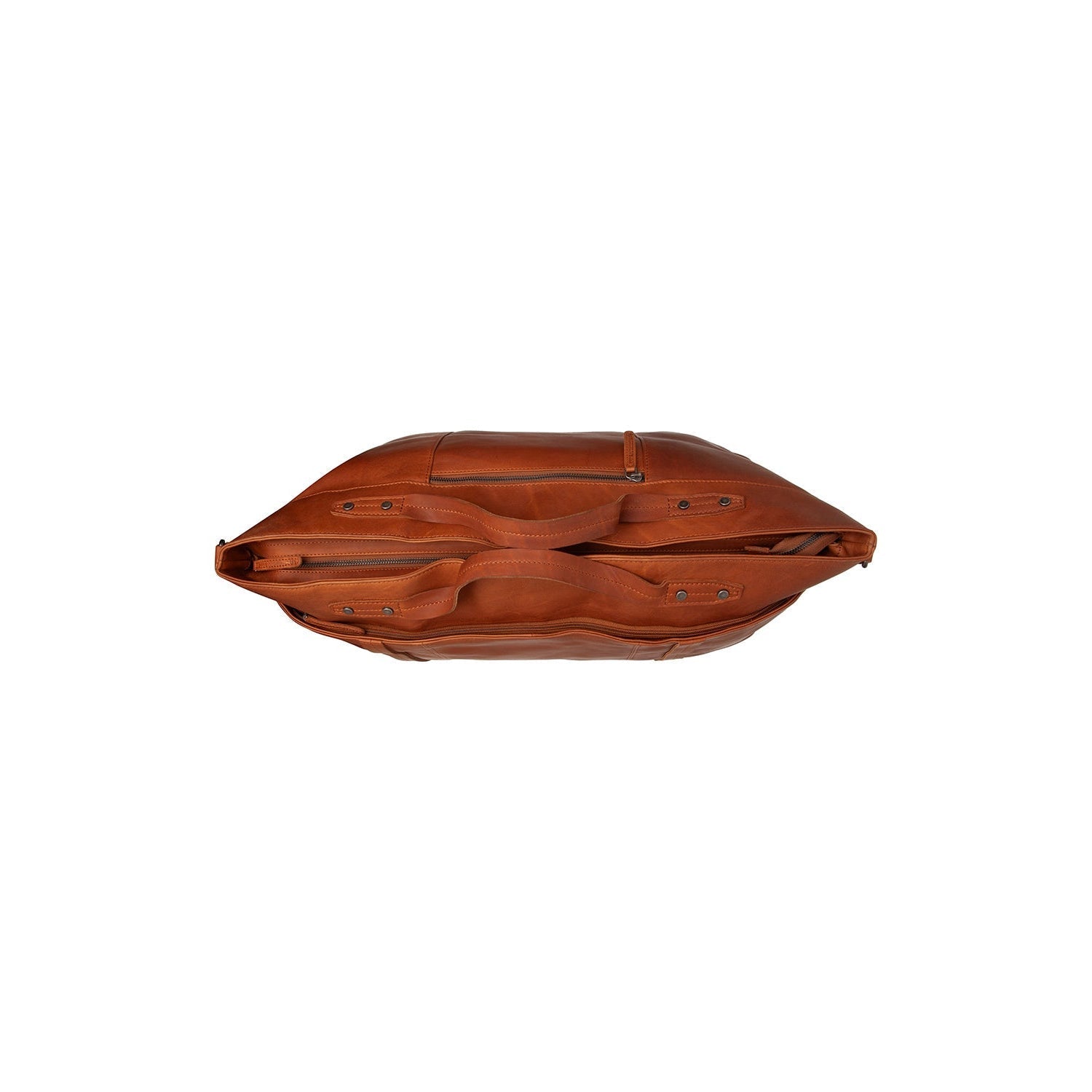 Cognac Leather Weekender Bag Mark, product view 3