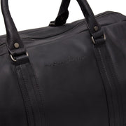 Black Leather Weekender Bag Melbourne, detail view 1