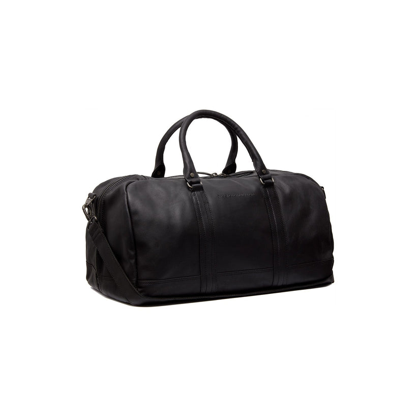 Black Leather Weekender Bag Melbourne, front view
