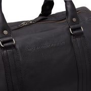 Black Leather Weekender Bag Perth, detail view 1