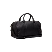 Black Leather Weekender Bag Perth, front view