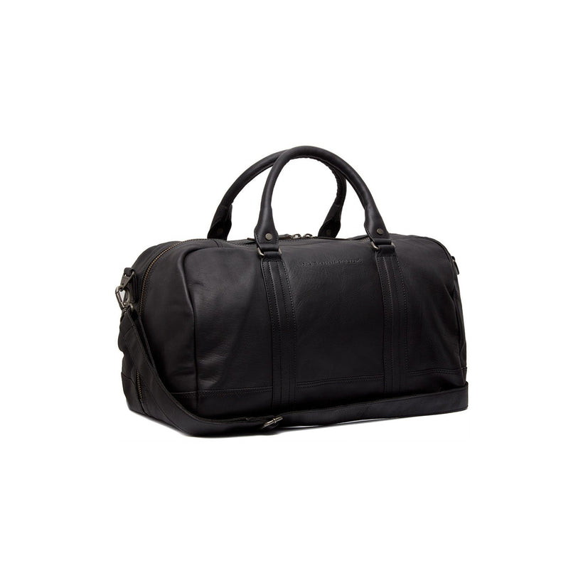 Black Leather Weekender Bag Perth, front view