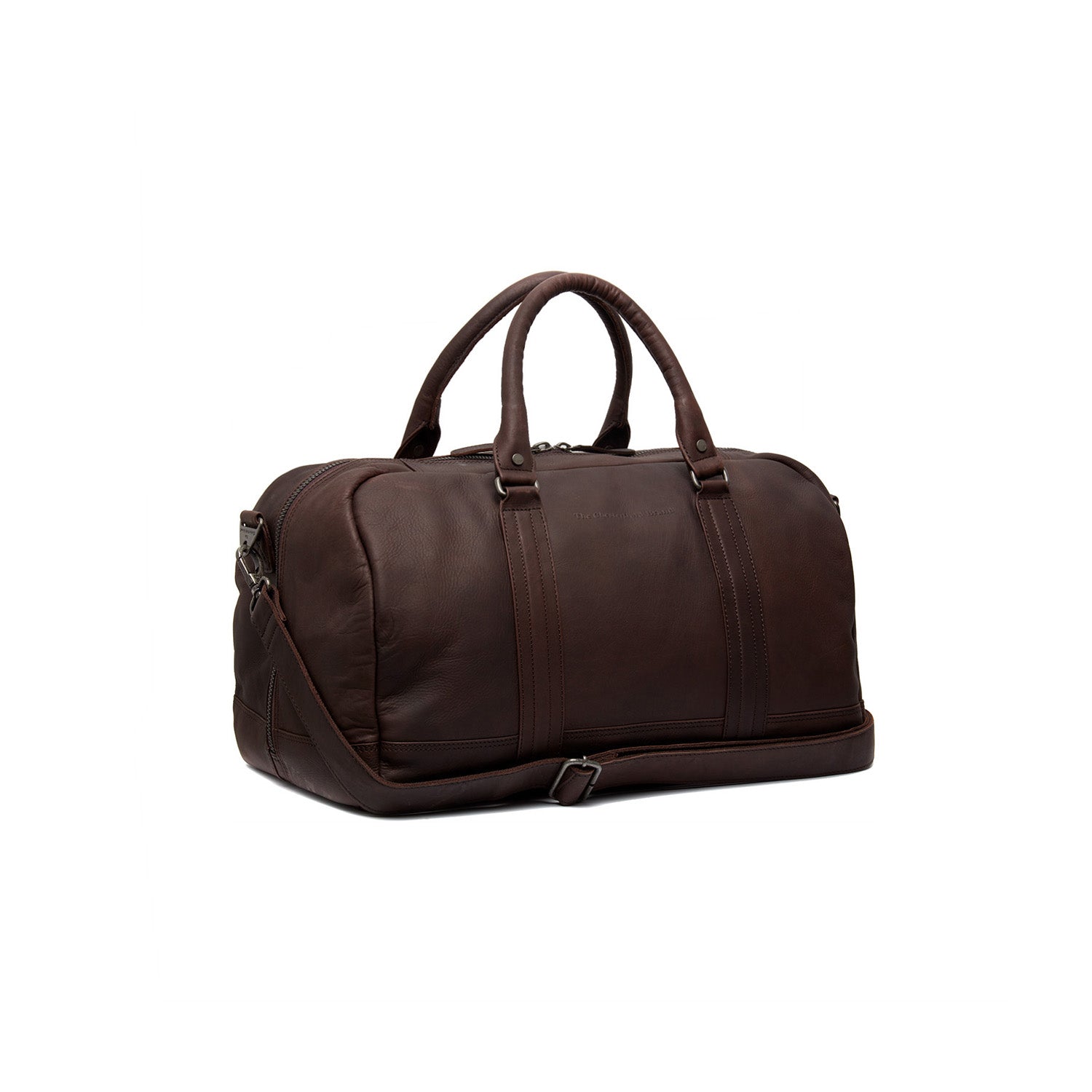 Brown Leather Weekender Bag Perth, front view
