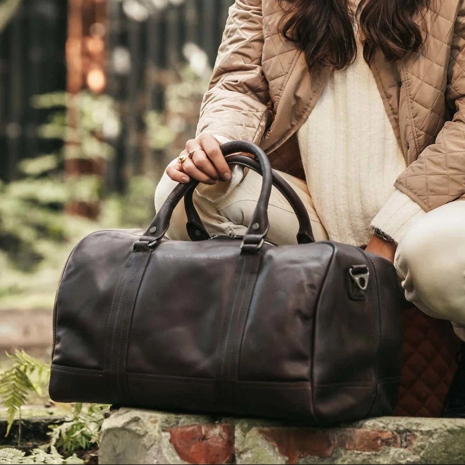 Brown Leather Weekender Bag Perth, product view 2