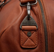 Cognac Leather Weekender Bag Perth, detail view 1