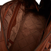 Cognac Leather Weekender Bag Perth, detail view 4