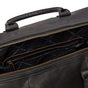 Black Leather Weekender Bag Portsmouth, detail view 1