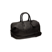 Black Leather Weekender Bag Portsmouth, front view