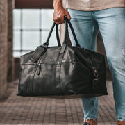 Black Leather Weekender Bag Portsmouth, product view 2