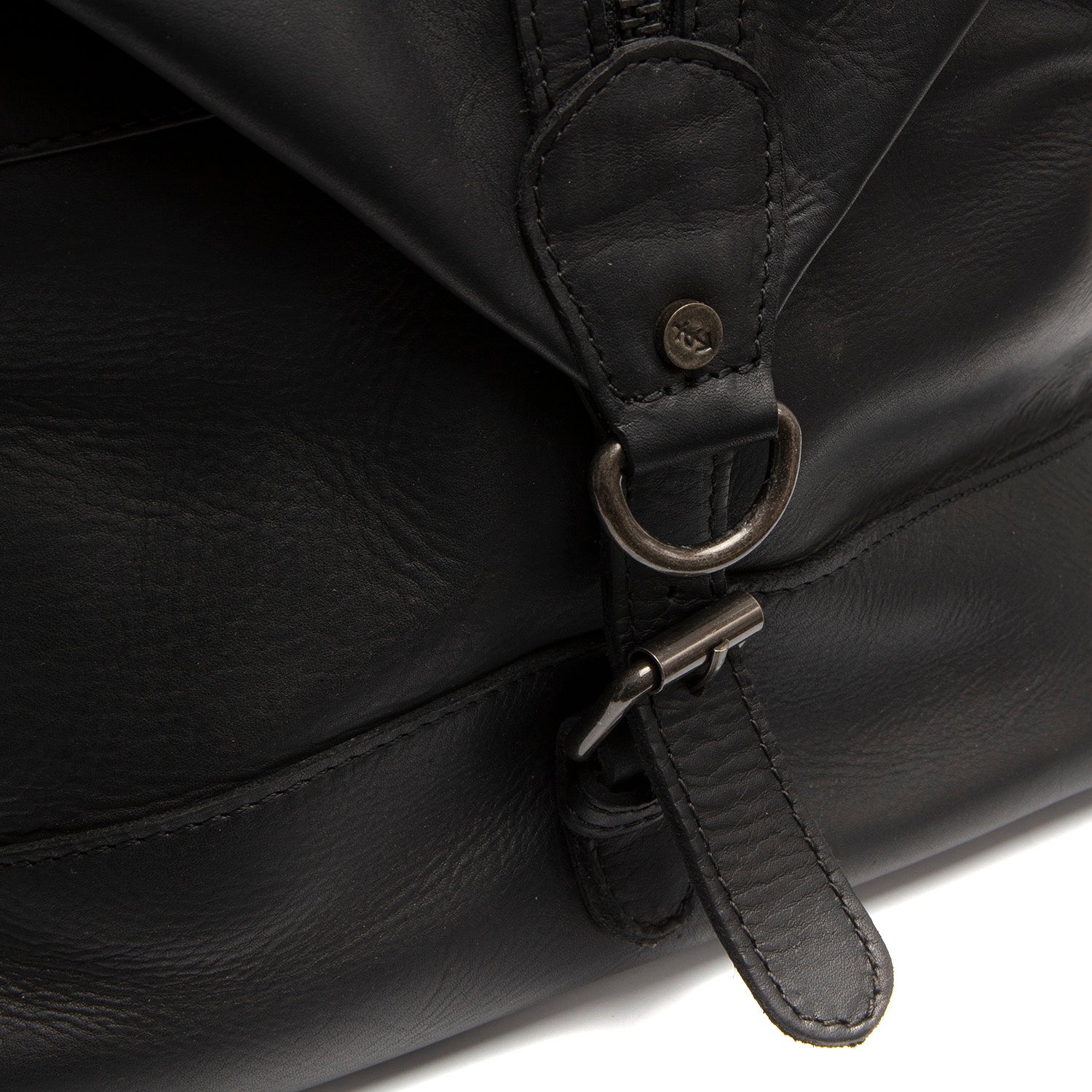 Black Leather Weekender Bag Portsmouth II, detail view 1