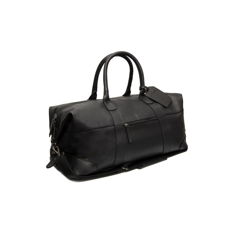 Black Leather Weekender Bag Portsmouth II, front view