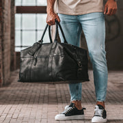 Black Leather Weekender Bag Portsmouth II, product view 2