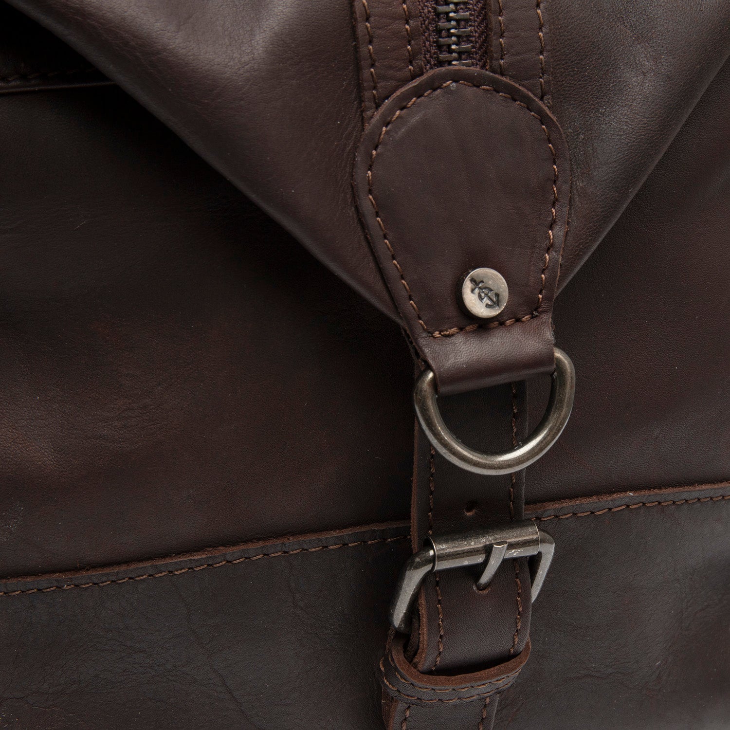 Brown Leather Weekender Bag Portsmouth II, detail view 1
