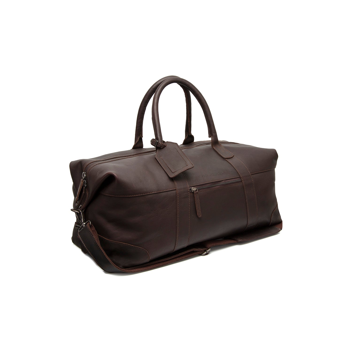 Brown Leather Weekender Bag Portsmouth II, front view