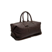 Brown Leather Weekender Bag Portsmouth II, front view