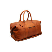 Cognac Leather Weekender Bag Portsmouth II, front view