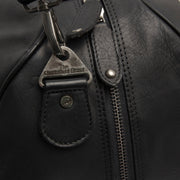Black Leather Weekender Bag Rivaro, detail view 1