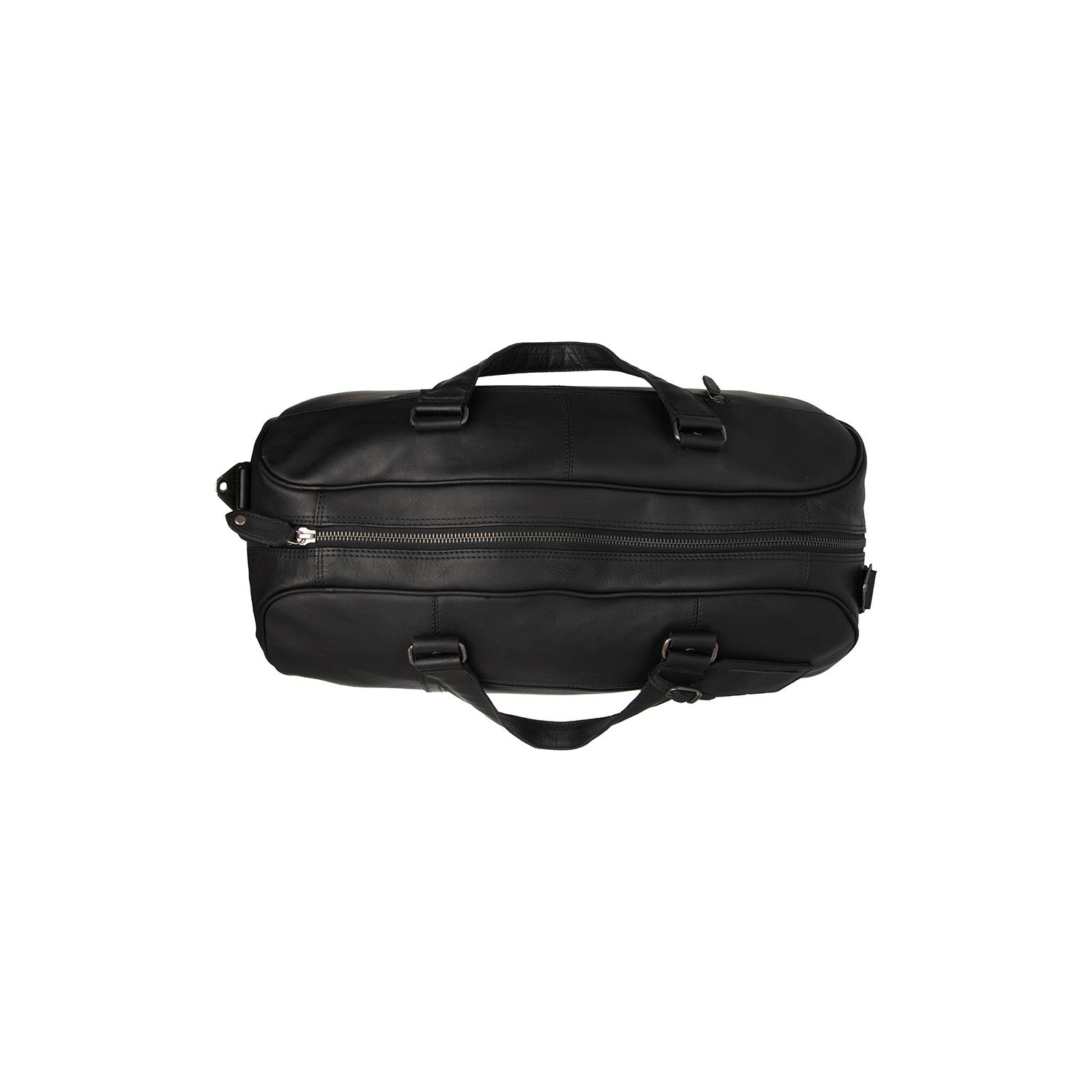 Black Leather Weekender Bag Rivaro, detail view 3