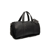 Black Leather Weekender Bag Rivaro, front view