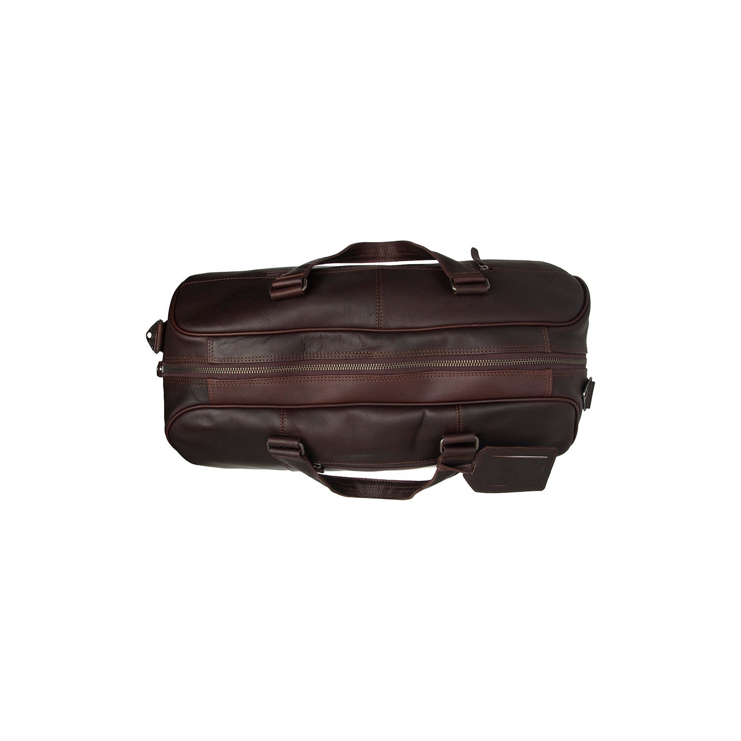 Brown Leather Weekender Bag Rivaro, detail view 3