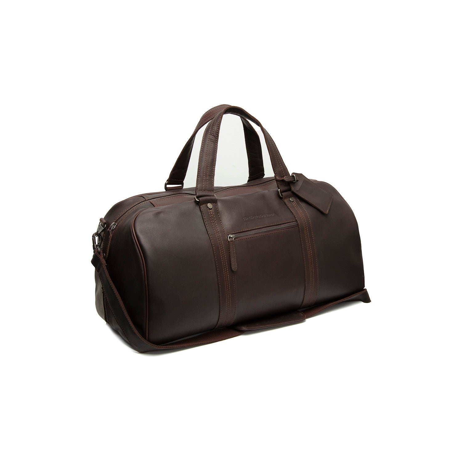 Brown Leather Weekender Bag Rivaro, front view