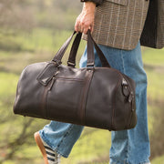Brown Leather Weekender Bag Rivaro, product view 2