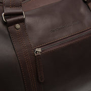 Brown Leather Weekender Bag Rivaro, product view 3