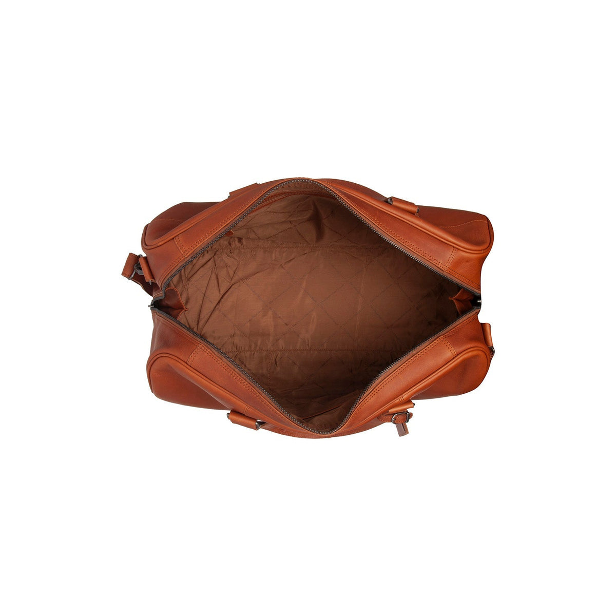 Cognac Leather Weekender Bag Rivaro, detail view 5