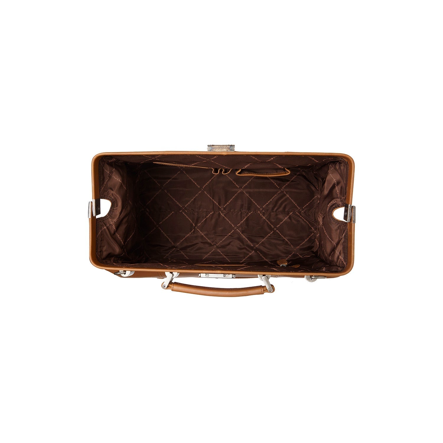 Cognac Leather Weekender Bag Texel, detail view 1
