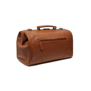 Cognac Leather Weekender Bag Texel, detail view 3