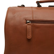 Cognac Leather Weekender Bag Texel, product view 3