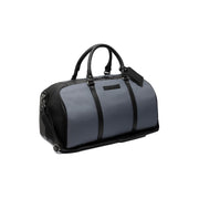 Light Grey Leather Weekender Bag Tornio, front view