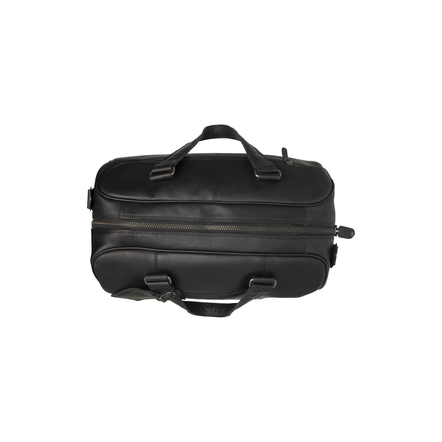 Black Leather Weekender Bag Volenza, detail view 1