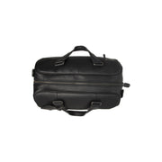 Black Leather Weekender Bag Volenza, detail view 1